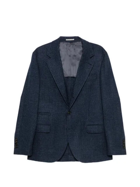 Brunello Cucinelli check-pattern single-breasted blazer