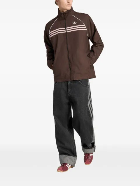 adidas striped raglan-sleeve track jacket