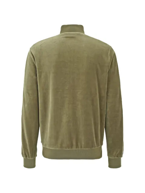 Fila velour-textured side-stripe sweater