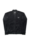 Sinclair croc-jacquard velour bomber jacket