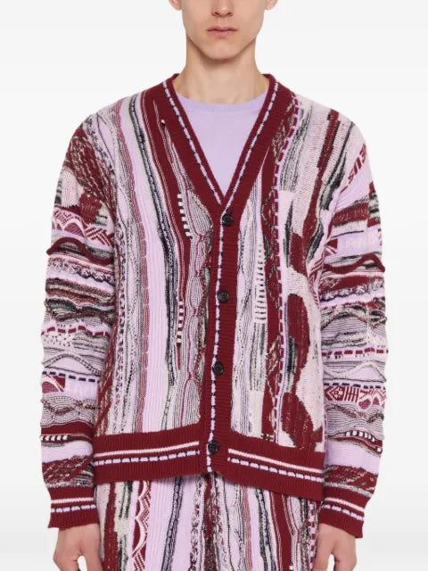 Laneus jacquard-knit cardigan