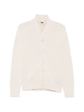 Zanone ribbed-knit high-neck wool cardigan