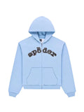 SP5DER Mixed Stone OG V2 rhinestone-embellished zip-up hoodie