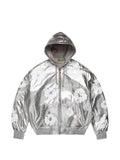 Denim Tears cotton wreath leather hooded jacket