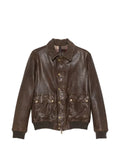 The Jackie Leathers button-up bomber jacket