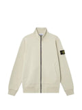 Stone Island 6100063 organic cotton fleece full-zip sweater