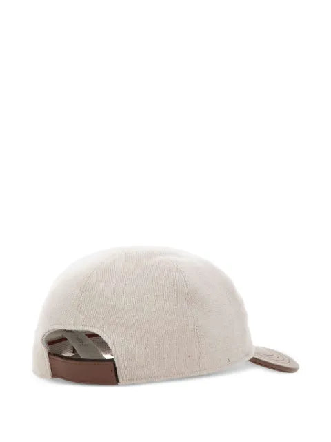 Eleventy leather-brim baseball cap