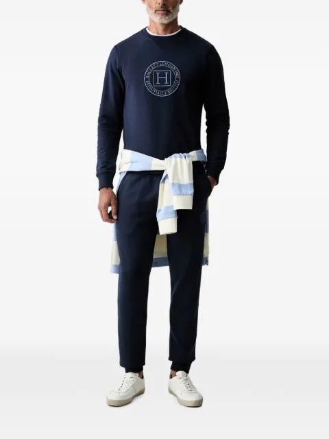 Hackett London logo-embroidered crew neck sweatshirt
