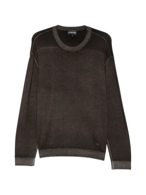 Emporio Armani ribbed-trim wool sweater