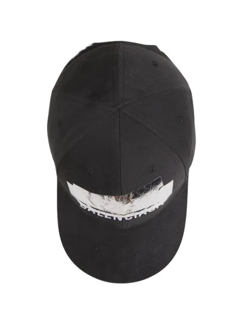 Balenciaga logo-print baseball cap and strap detail