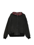 Juun.J checked reversible zip-up hoodie