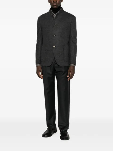 Agnona button-up mandarin-collar blazer