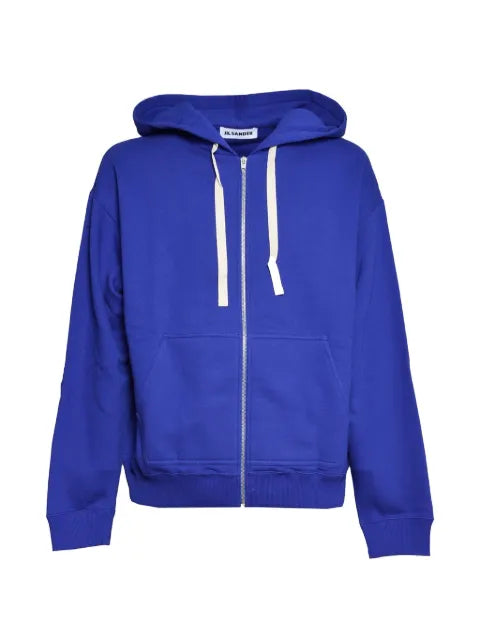 Jil Sander zip-up drawstring hoodie