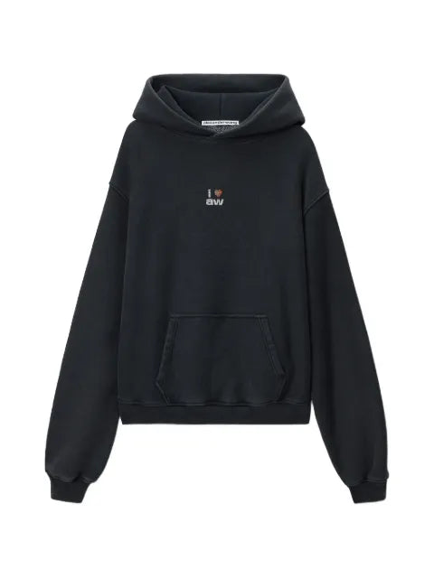 Alexander Wang crystal hotfix i heart hoodie