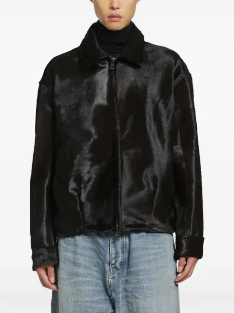 Giorgio Brato  elastic-waistband leather jacket