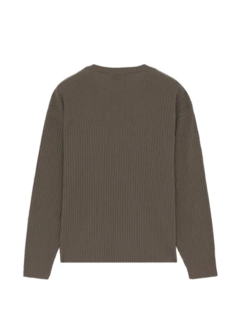 IUTER ribbed-knit logo-patch sweater
