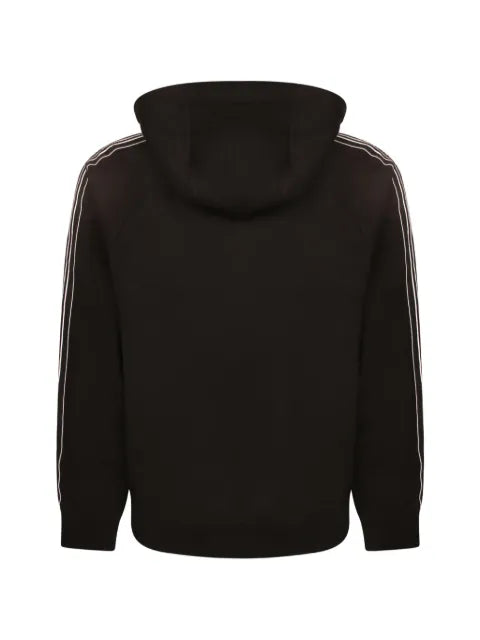 Emporio Armani stripe-detail zip-up hoodie