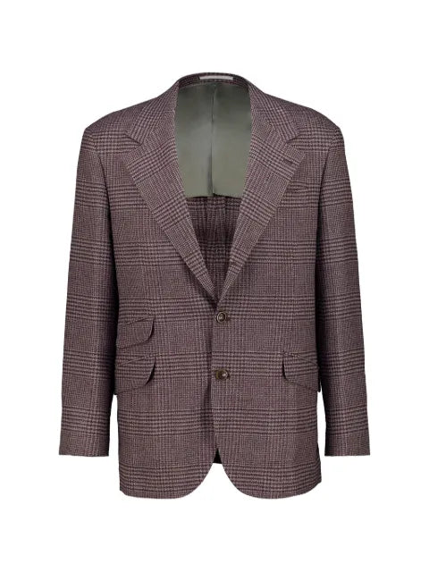 Brunello Cucinelli Prince of Wales check wool blazer