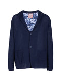 BOB floral-panel knit cardigan