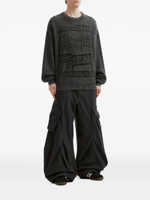izzue logo-embroidered cotton sweatshirt