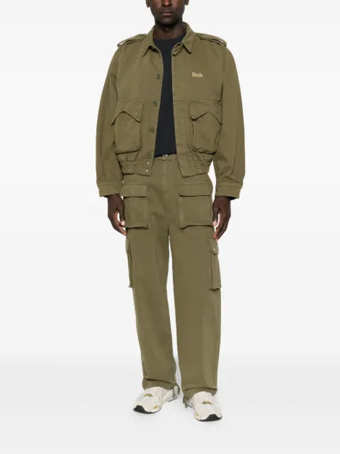 RHUDE logo-embroidered bomber jacket