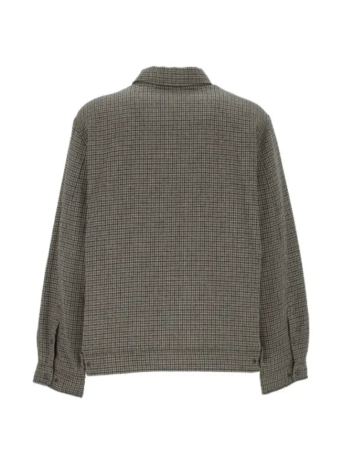 Woolrich houndstooth-pattern snap-fastening jacket