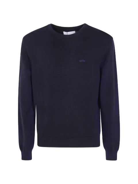 Arte Antwerp logo-embroidered knitted sweater