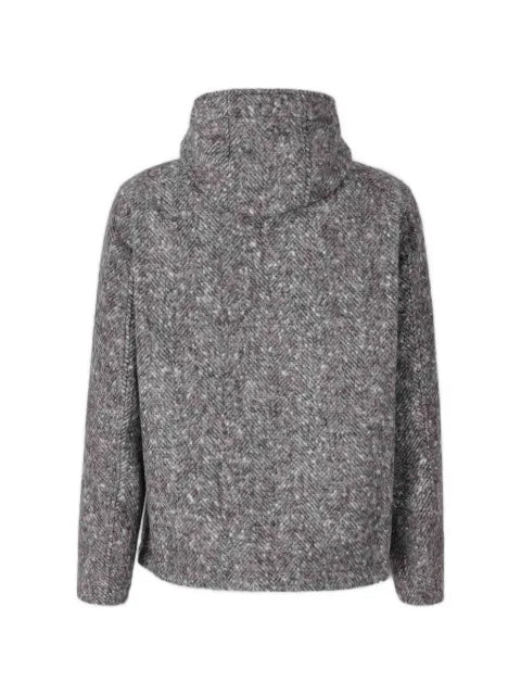 Herno herringbone-pattern hooded jacket