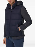 Boggi Milano gilet padded flannel with goose down and hood