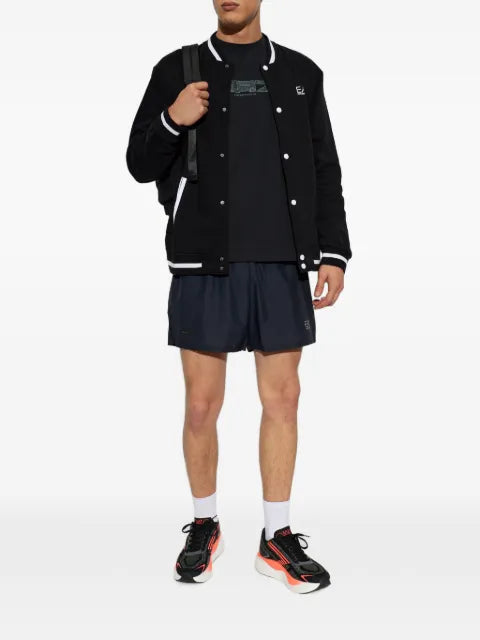 Ea7 Emporio Armani logo-print bomber sweatshirt