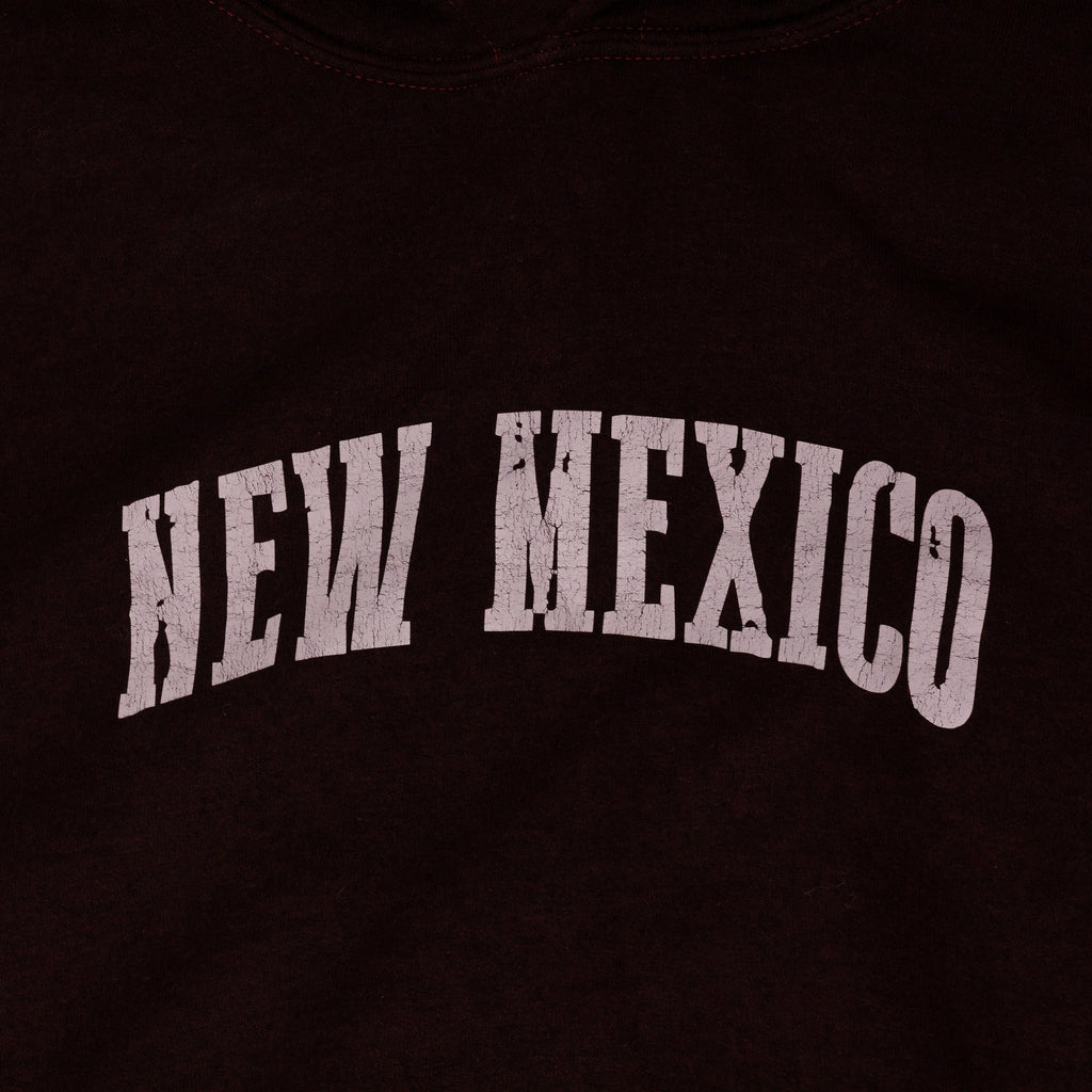 Burgundy New Mexico Feather Trim Hoodie