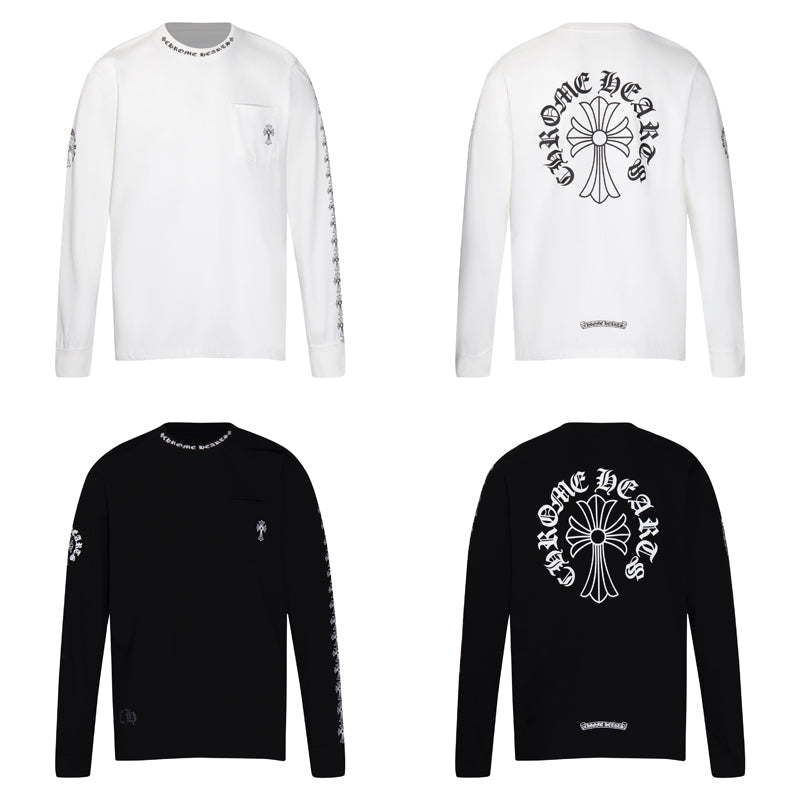 Chrome Hearts Neck Logo Cross Sleeve L/S T-shirt 9010