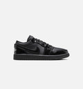 Air Jordan 1 Low Patent Elephant Women's Lifestyle Shoe - Black/Black/White/Metallic Silver