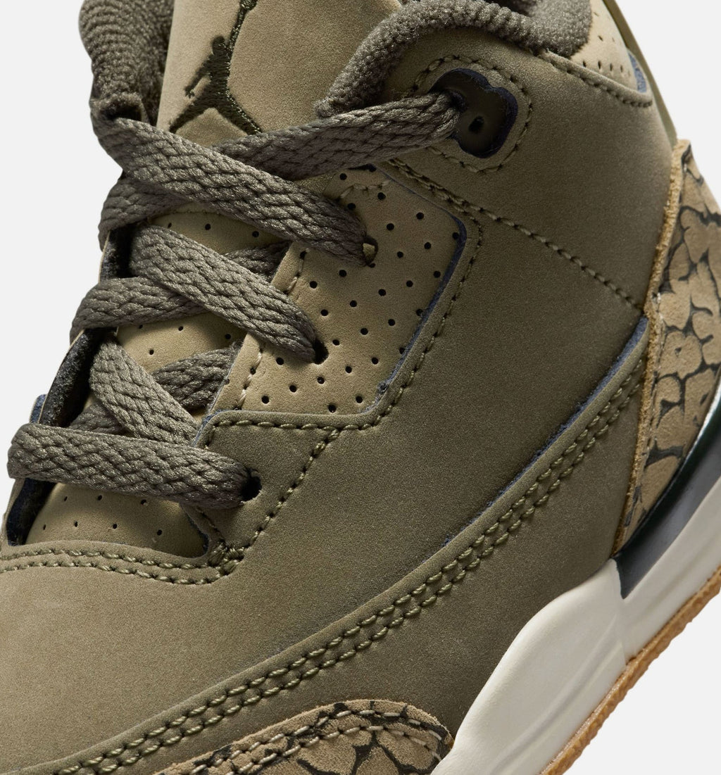 Air Jordan 3 Retro Medium Olive Infant/Toddler Shoes - Medium Olive Sequoia Neutral Olive Sail