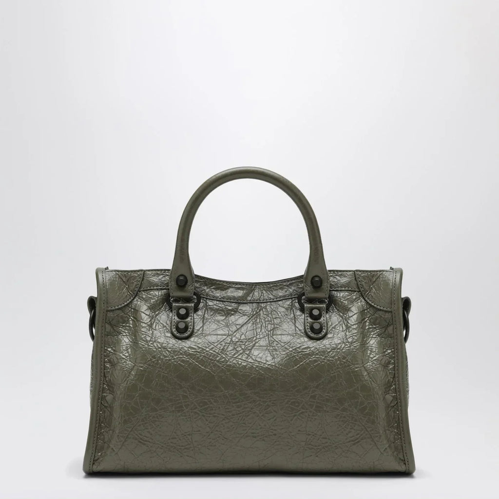 Balenciaga - Le City small tote bag in military green