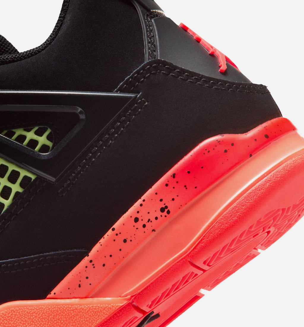Air Jordan 4 Retro "Black Infrared 23" Little Kids' Shoe – Black/Infrared 23/Bright Mango