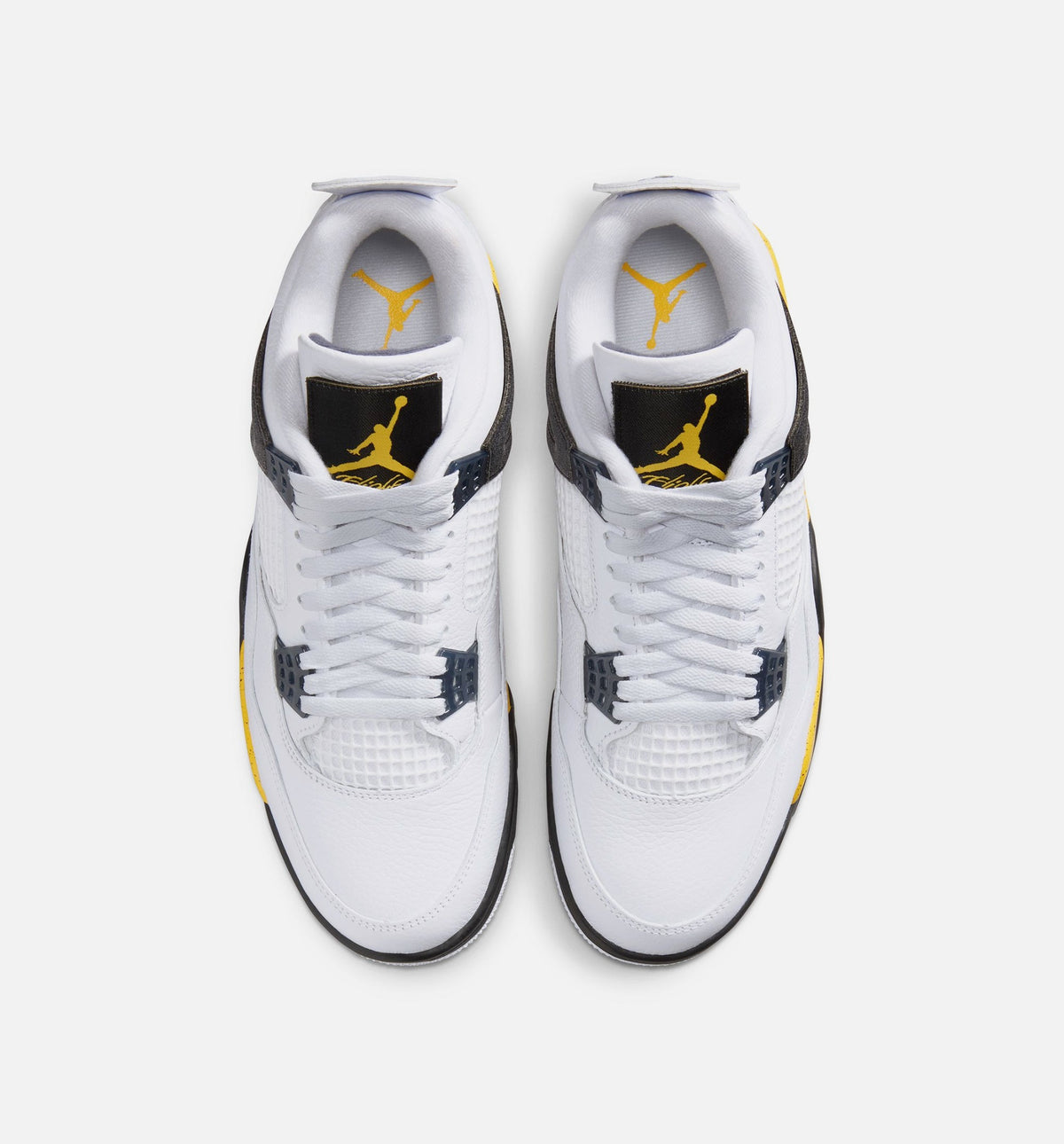Air Jordan 4 Retro Rare Air Tour Yellow Men's Lifestyle Shoes - White/Dark Blue Grey/Black/Tour Yellow