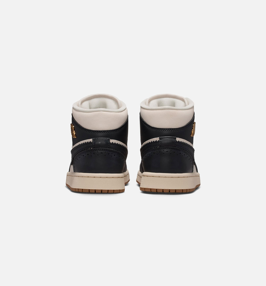 Air Jordan 1 Mid SE Women's Lifestyle Sneakers - Off Noir/Chalk/Pearl White