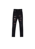 AMIRI Tie Dye Bandana Thrasher Jeans Aged Black