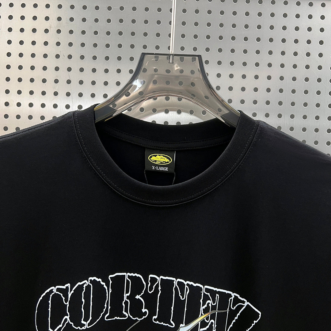 Corteiz Rules The World Graphic Oversized Tee – Black