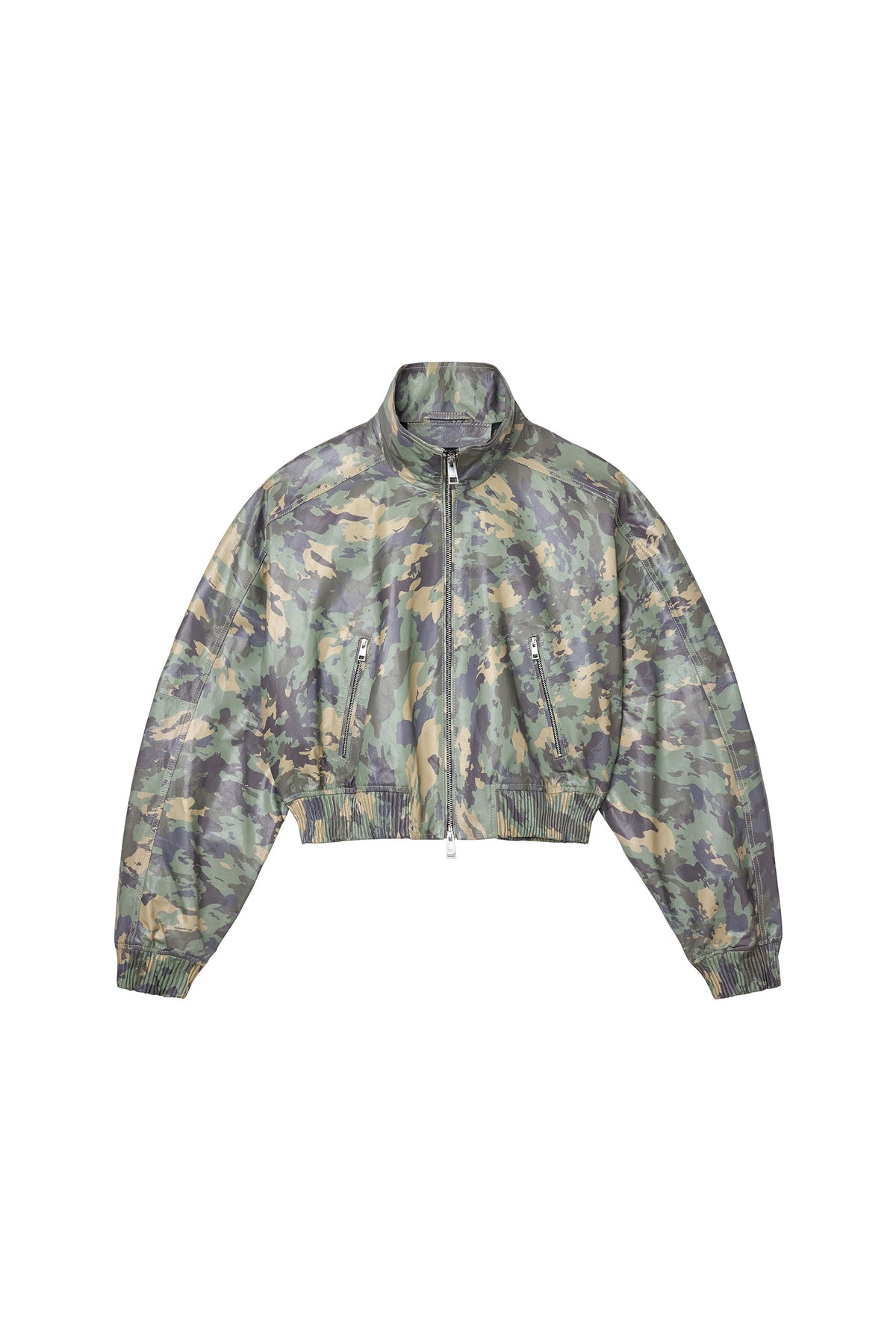 Painted Camo Leather Jacket