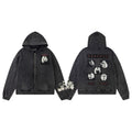 ERD Patch Program Zip-Up Hoodie — Washed Black