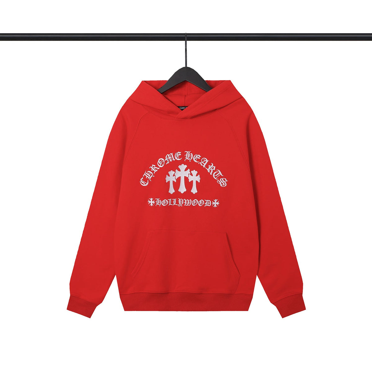 Chrome Hearts Multi‑Cross Sanskrit Graphic Oversized Hoodie Streetwear
