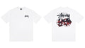 Stussy Red Dice Front And Back Graphic Short Sleeve Tee