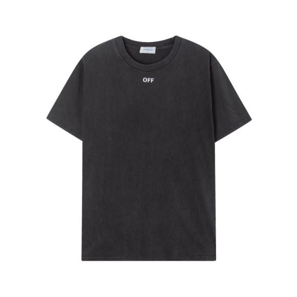 Off-White Washed Oil Painting Graphic Short Sleeve Crewneck T-Shirt