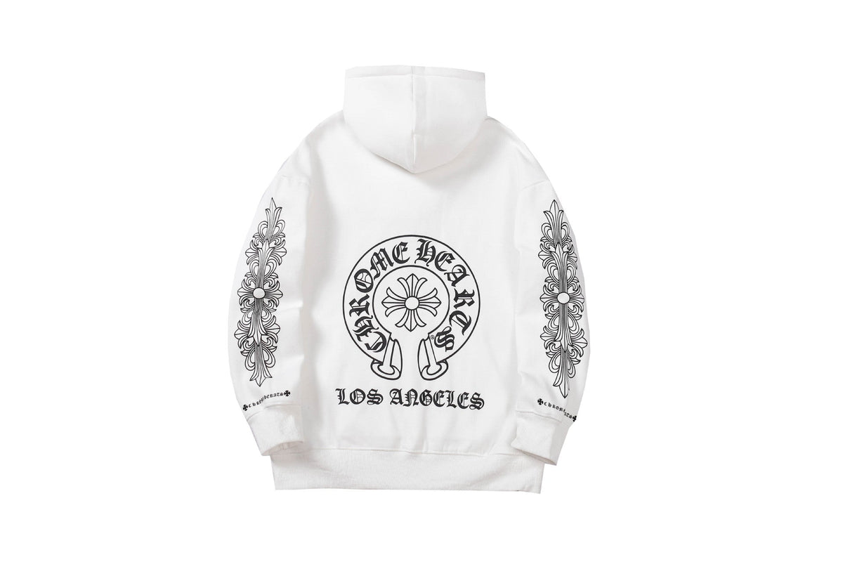 Chrome Hearts Multi‑Cross Sanskrit Graphic Oversized Hoodie Streetwear