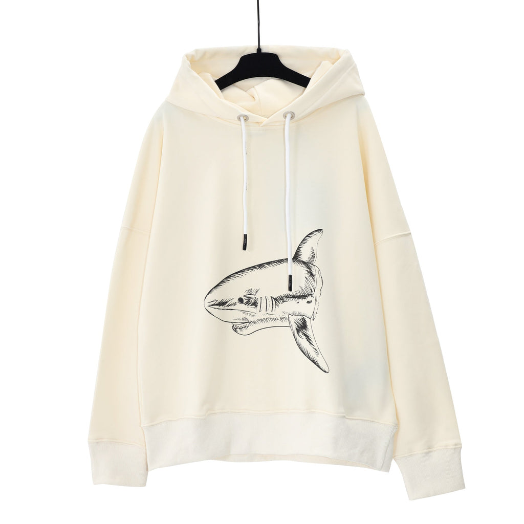 Palm Angels Logo Print Casual Unisex Pullover Hoodie