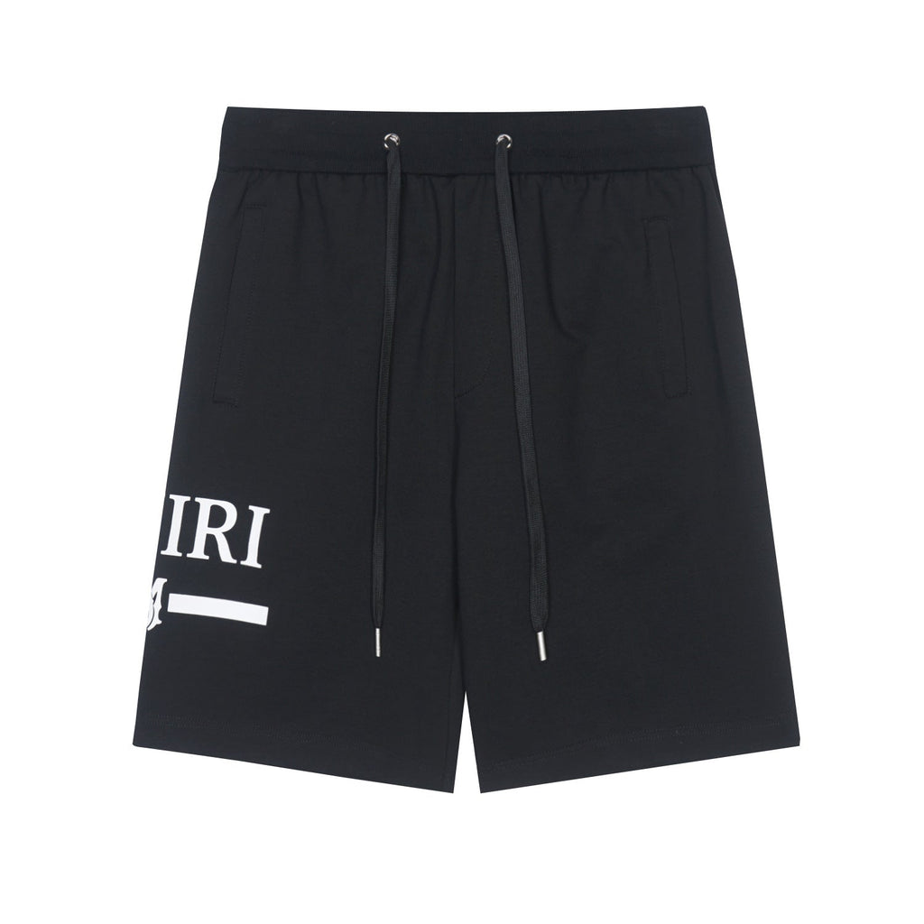 Amiri Paisley Leopard Letter Drawstring Sweat Shorts Streetwear