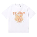 RHUDE letter wheat ear fruit print T-shirts