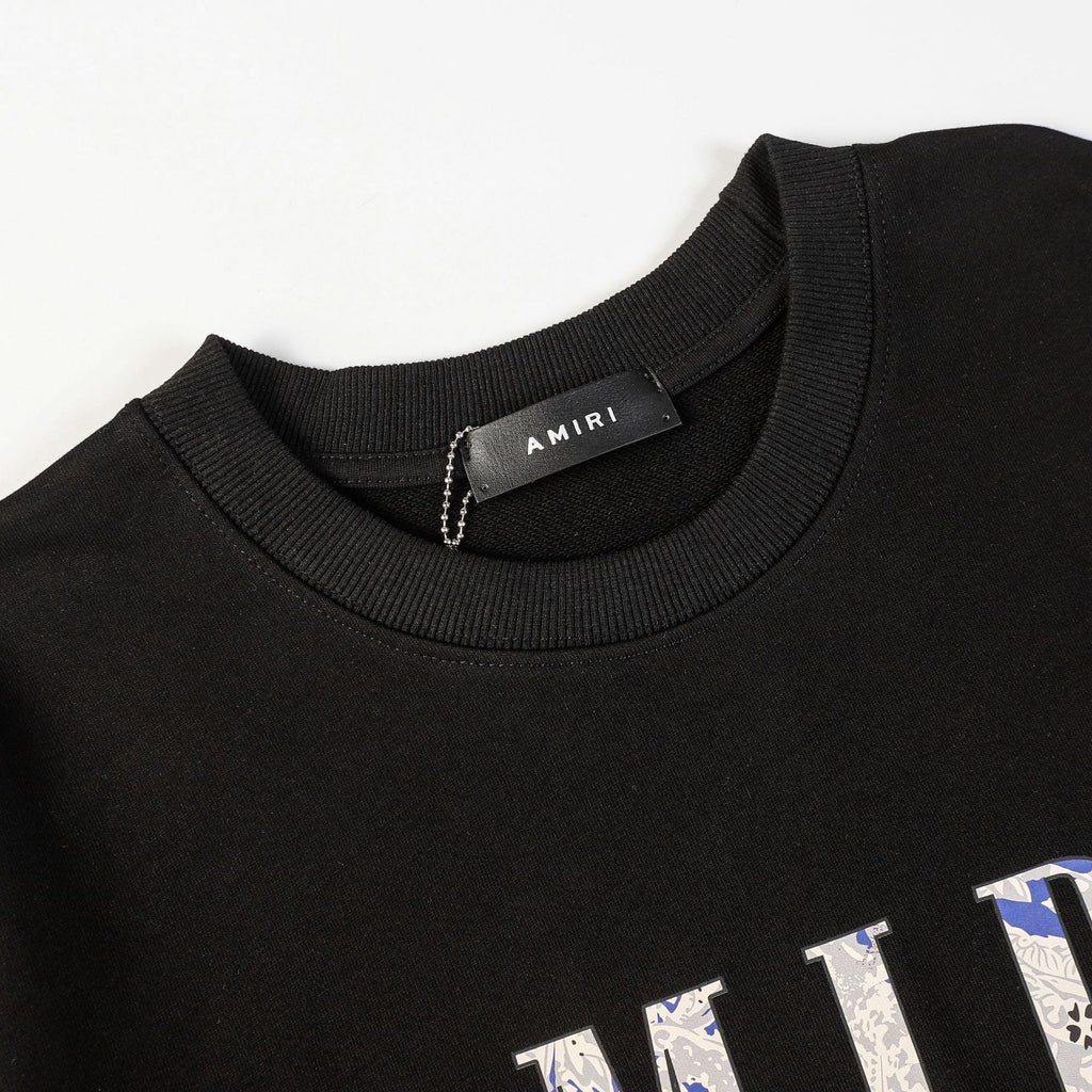 Amiri Logo Letter Dragon Angel Eagle Crewneck Sweatshirt Streetwear